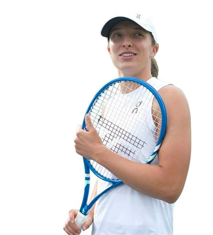 Tecnifibre Tfight 300 tennis racquet for outdoor tennis, showing the black and yellow frame and grip with string pattern