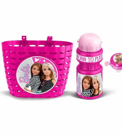 Mattel Barbie children's bike helmet for outdoor cycling, pink with character design, 13x24x20 cm, suitable for kids.