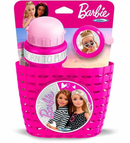 Mattel Barbie kids' bike helmet for cycling, lightweight sport and outdoor gear, colorful design, 13x24x20 cm size.