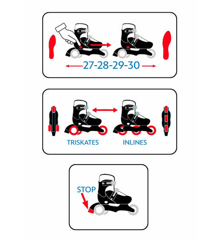 Inline skates for kids featuring Paw Patrol design in blue and red, ideal for urban mobility and outdoor sports.