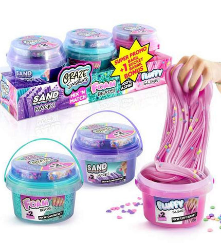 Colorful Mix 'n Match 3 game pieces from Canal Toys, featuring vibrant shapes and designs for kids' skill-building fun.