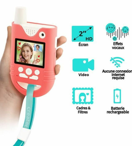 Canal Toys walkie-talkie set for kids, electronic toy communication devices with colorful design and adjustable channels.