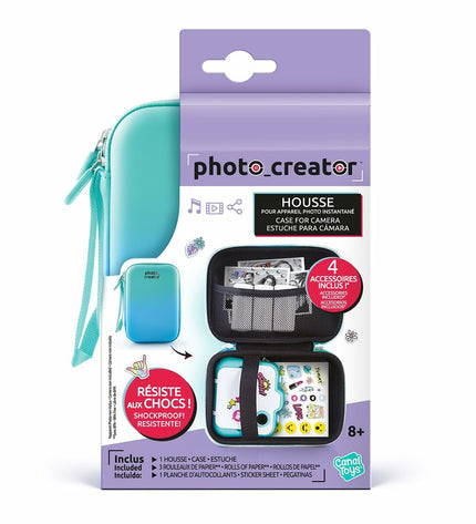 Blue Canal Toys digital kids' camera with colorful buttons and small screen, designed for children to take photos and explore photography.