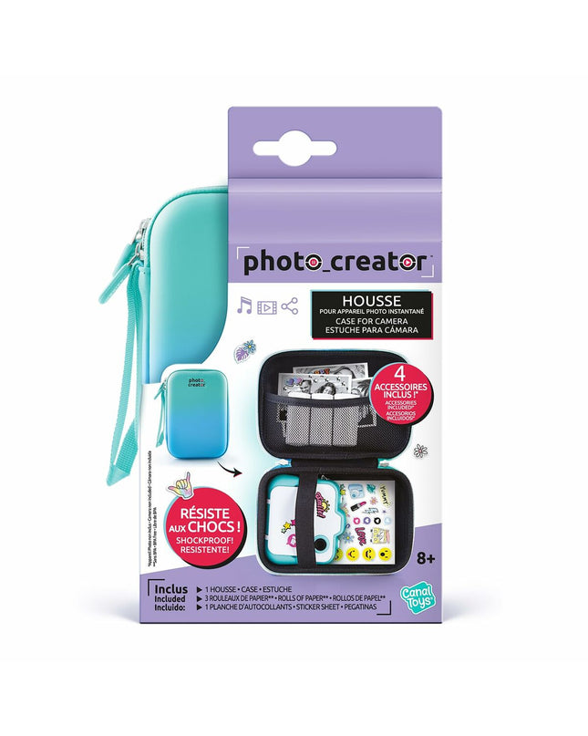 Blue Canal Toys digital kids' camera with colorful buttons and small screen, designed for children to take photos and explore photography.