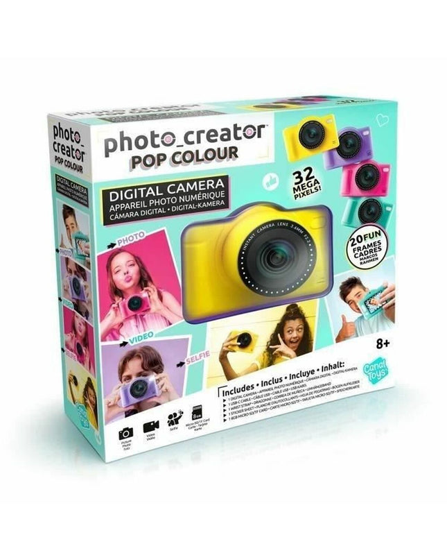 Canal Toys digital camera for kids, electronic toy with colorful buttons and screen, designed for playful photography adventures.