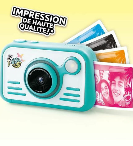 Canal Toys digital camera for kids, colorful electronic toy with buttons and screen, designed for imaginative play and photography.