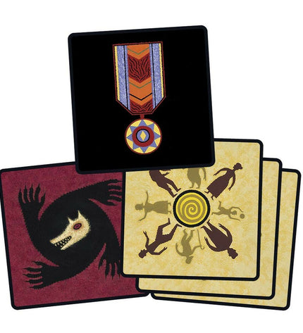 Educatief Los Hombres Lobo de Castronegro game by Asmodee, featuring colorful game components and character cards on a game table.