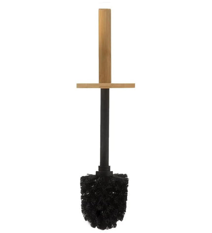 Toilet brush with bamboo handle from 5five Simply Smart, designed for bathroom cleaning and home hygiene.