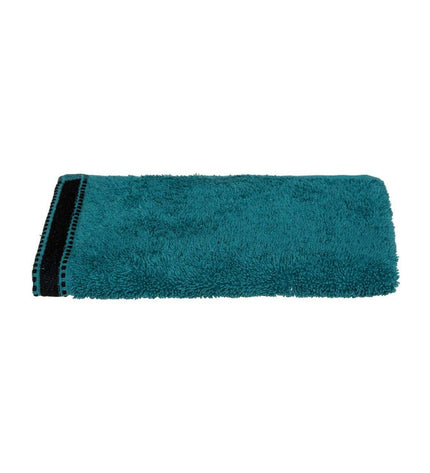 5five Simply Smart premium green cotton hand towel, 30x50 cm, 550 g/m², shown with soft fabric texture.