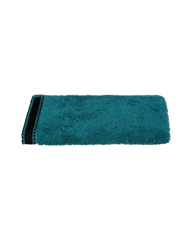 5five Simply Smart premium green cotton hand towel, 30x50 cm, 550 g/m², shown with soft fabric texture.