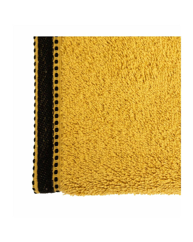 Yellow 5five Simply Smart premium cotton bath towel with 50x90 cm size, ideal for home and kitchen use.