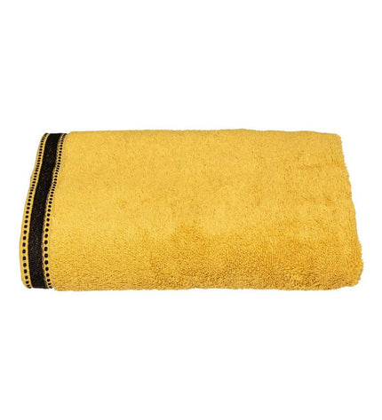 Yellow 5five Simply Smart premium cotton bath towel, 70x130 cm, soft and absorbent for home and kitchen use