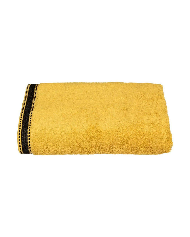 Yellow 5five Simply Smart premium cotton bath towel, 70x130 cm, soft and absorbent for home and kitchen use