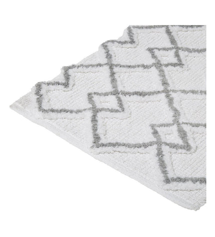 Gray cotton bath mat from 5five Simply Smart, 50x75 cm, designed for bathroom use and featuring a soft, absorbent surface.