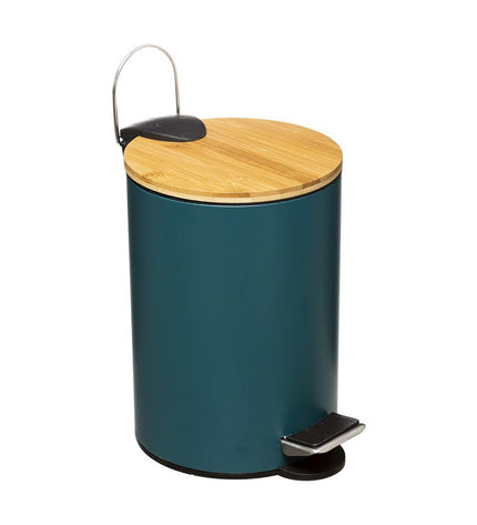 5five Simply Smart Smaragdgroen 3L trash bin, compact kitchen waste container with colorful modern design.