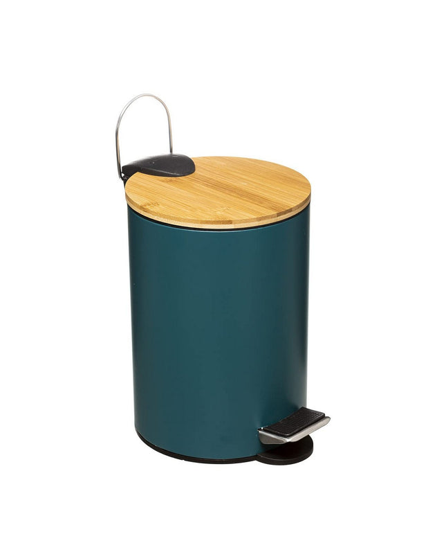 5five Simply Smart Smaragdgroen 3L trash bin, compact kitchen waste container with colorful modern design.