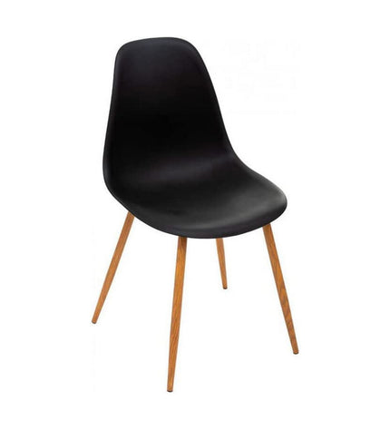 Black Atmosphera Taho kitchen chair made of polypropylene, measuring 47x53x85 cm, suitable for home and cooking spaces.