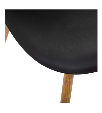 Black Atmosphera Taho kitchen chair made of durable polypropylene, measuring 47x53x85 cm, suitable for home and dining areas.