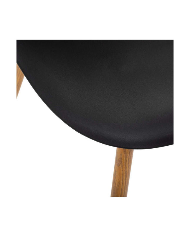 Black Atmosphera Taho kitchen chair made of durable polypropylene, measuring 47x53x85 cm, suitable for home and dining areas.