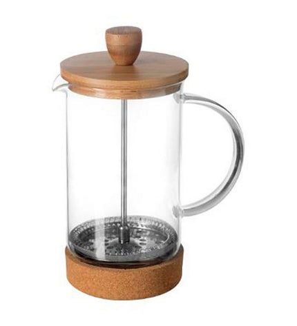 Secret de Gourmet teakettle with piston, 19x14.8x9 cm, for tea and kitchen use, featuring a sleek design and stainless steel finish.