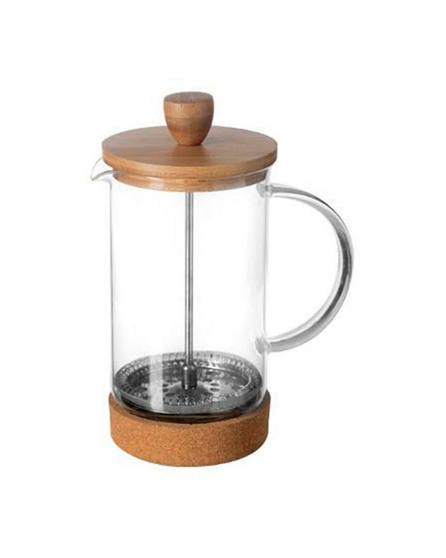 Secret de Gourmet teakettle with piston, 19x14.8x9 cm, for tea and kitchen use, featuring a sleek design and stainless steel finish.
