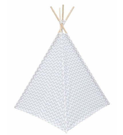 Atmosphera Chevron Geval tipi tent, 120x120x160 cm, colorful fabric with chevron pattern, ideal for play and outdoor fun.