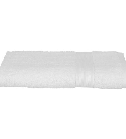 White Atmosphera cotton bath towel, 450 g/m², measuring 50x90 cm, soft and absorbent for home and bathroom use.