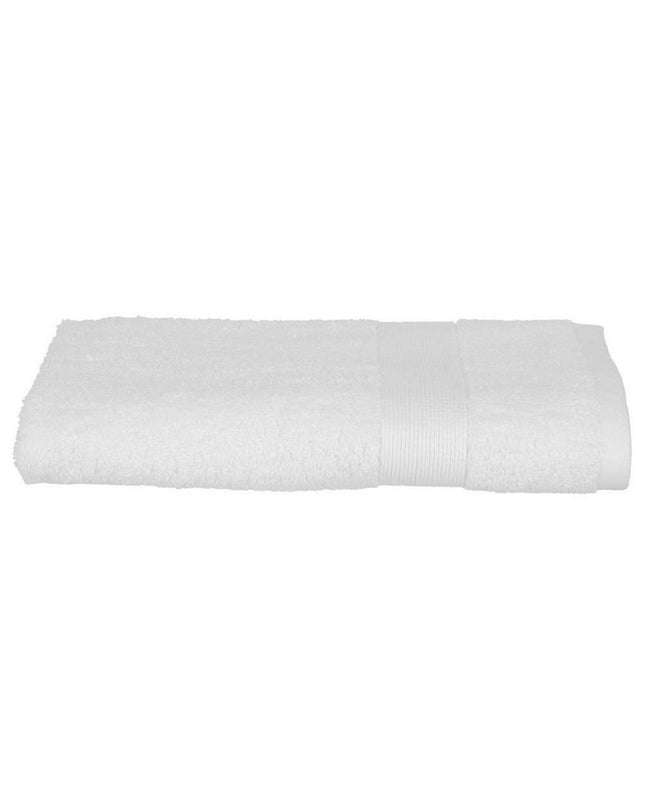 White Atmosphera cotton bath towel, 450 g/m², measuring 50x90 cm, soft and absorbent for home and bathroom use.