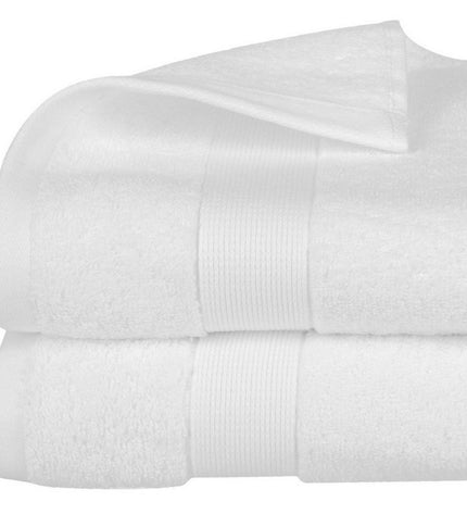 White Atmosphera cotton bath towel, 70x130 cm, 450 g/m², showing soft fabric and plush texture for bathroom use.