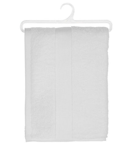 White Atmosphera cotton bath towel, 70x130 cm, 450 g/m², showing soft textured fabric and neatly folded edges.