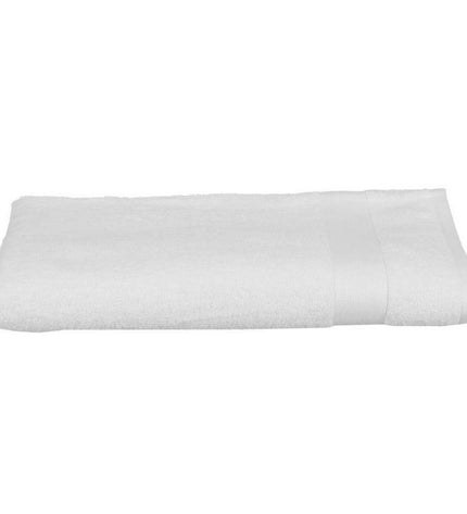 White Atmosphera cotton bath towel, 450 g/m², 100x150 cm, soft and absorbent for home and bathroom use.