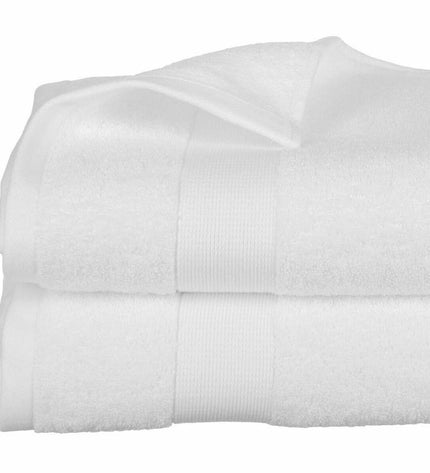 White Atmosphera cotton bath towel, 450 g/m², 100 x 150 cm, soft and absorbent for home and bathroom use.