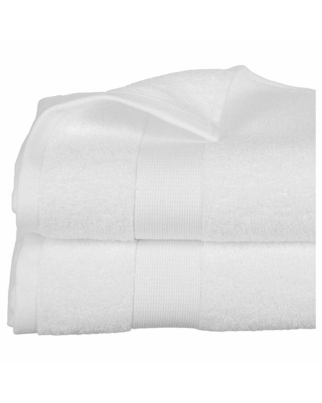 White Atmosphera cotton bath towel, 450 g/m², 100 x 150 cm, soft and absorbent for home and bathroom use.