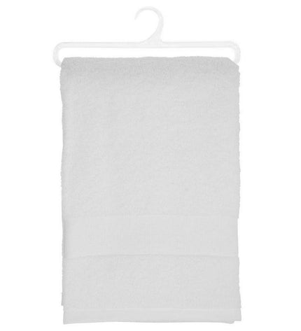 White Atmosphera cotton bath towel 100 x 150 cm with 450 g/m² fabric, ideal for home and bathroom use.