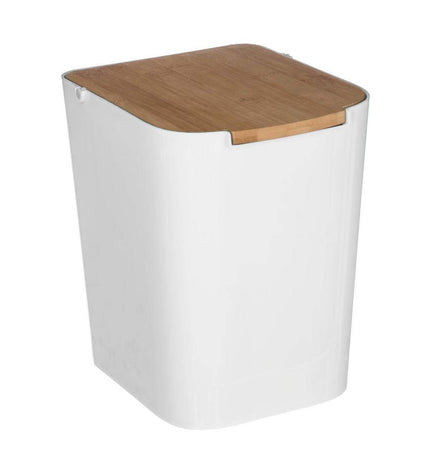 White 5five Simply Smart Baltik 5L trash can for home and kitchen storage, with a compact, sleek design.