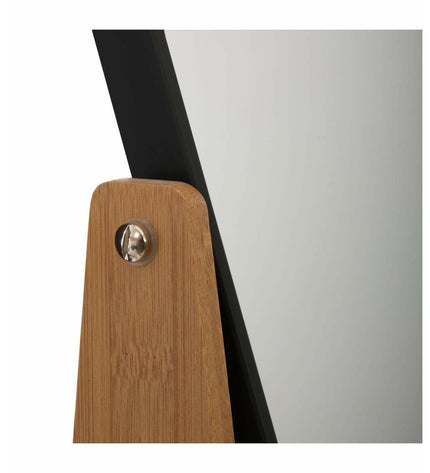 Black bamboo Spiegel met ondersteuning, 22x16x6 cm, geschikt voor huis, koken en bad, van 5five Simply Smart.