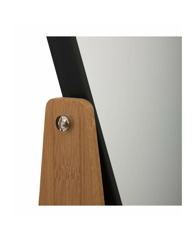 Black bamboo Spiegel met ondersteuning, 22x16x6 cm, geschikt voor huis, koken en bad, van 5five Simply Smart.