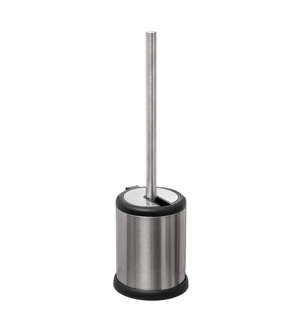 Silver chrome toilet brush from 5five Simply Smart with a sleek handle, designed for bathroom cleaning.