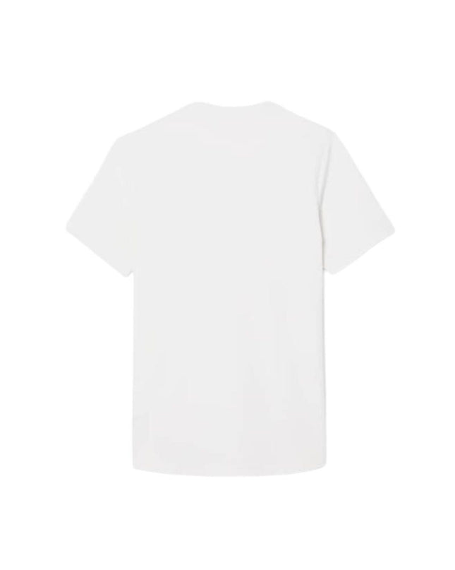 Lacoste men's white short-sleeve tennis t-shirt from Core Performance line, lightweight and breathable sportswear for tennis.
