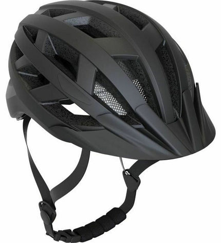 Modelabs Helm Zwart multifunctioneel sport helmet for outdoor cycling, showing the sleek black design and adjustable straps.