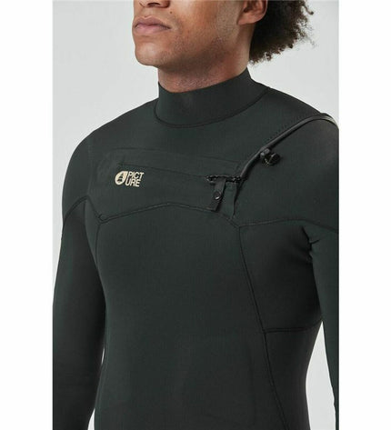 Picture Neoprene Picture Equation 3/2 wetsuit for men, black, suitable for watersport activities and outdoor sports.