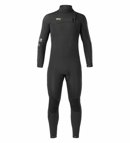 Picture Neoprene Equation 4/3 FZ wetsuit in black, designed for watersport and outdoor activities, with a sleek, flexible fit.