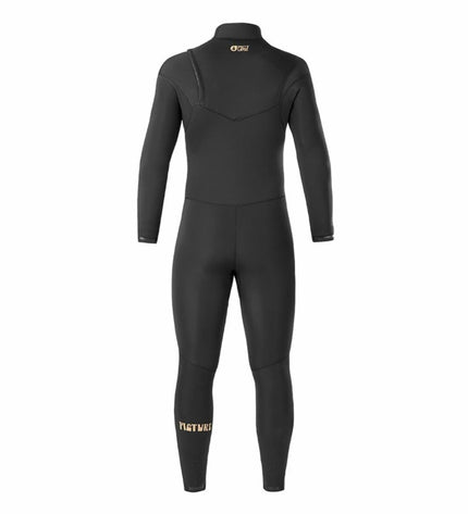 Picture Neopreen Picture Equation 4/3 Fz Zwart wetsuit for watersports, featuring black neoprene material and flexible fit.