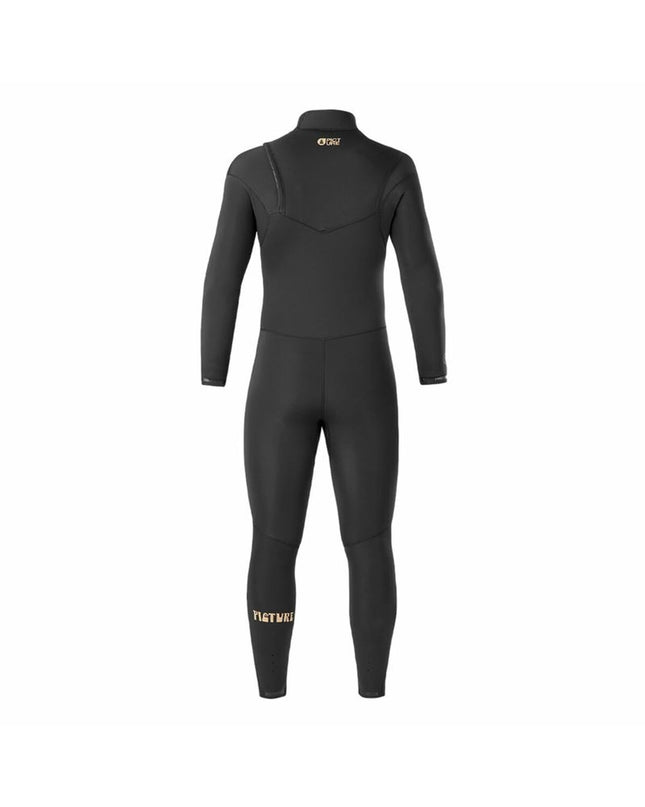Picture Neopreen Picture Equation 4/3 Fz Zwart wetsuit for watersports, featuring black neoprene material and flexible fit.