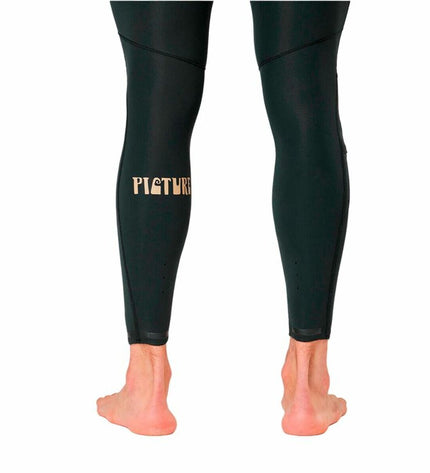 Picture Neoprene Equation 4/3 FZ wetsuit for watersport, black, with flexible neoprene material and water-resistant design.