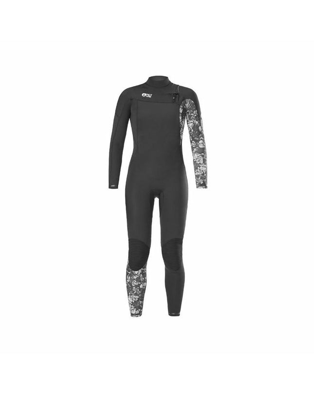 Black neoprene wetsuit from Picture for watersport and outdoor activities, shown on a model in a water setting.