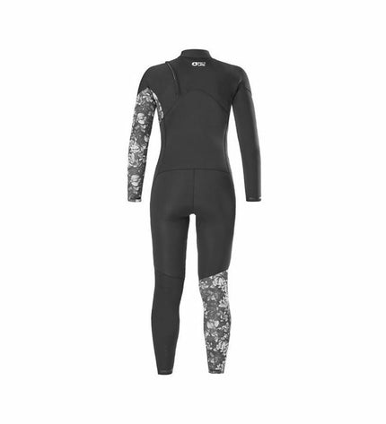 Picture Neopreenpak W3/2Fz Zwart waterproof neoprene wetsuit for watersport and outdoor activities, black color, front view.