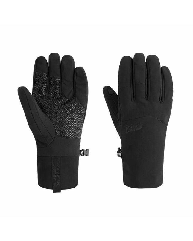 Black Picture Touchscreen gloves for sports and outdoor activities, suitable for camping and hiking, designed for warmth and touchscreen use.