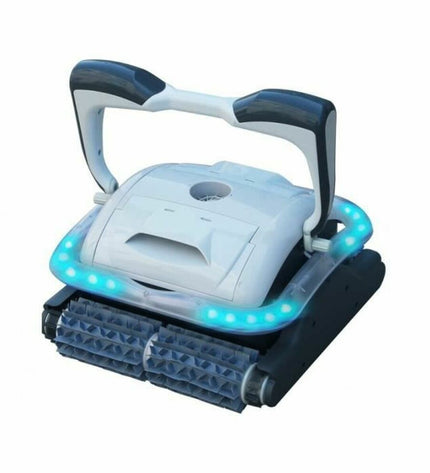 Bestway automatic pool cleaner for backyard pools, featuring a compact design and cleaning brushes for efficient debris removal.