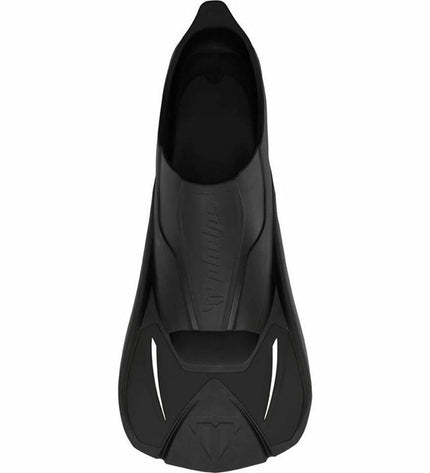 Aqua Sphere Microfin snorkel fins in black, size 44-45, designed for watersports and outdoor swimming activities.